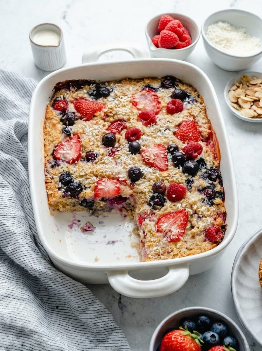 Everything You Need for Perfect Triple Berries Baked Oatmeal