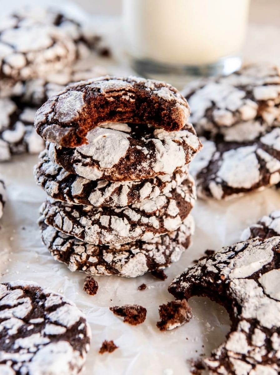 Gathering Your Chocolate Crinkle Cookies Ingredients