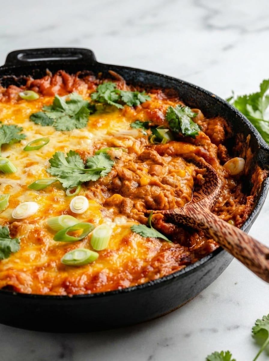 Ingredients for Cheesy Enchilada Bean Dip
