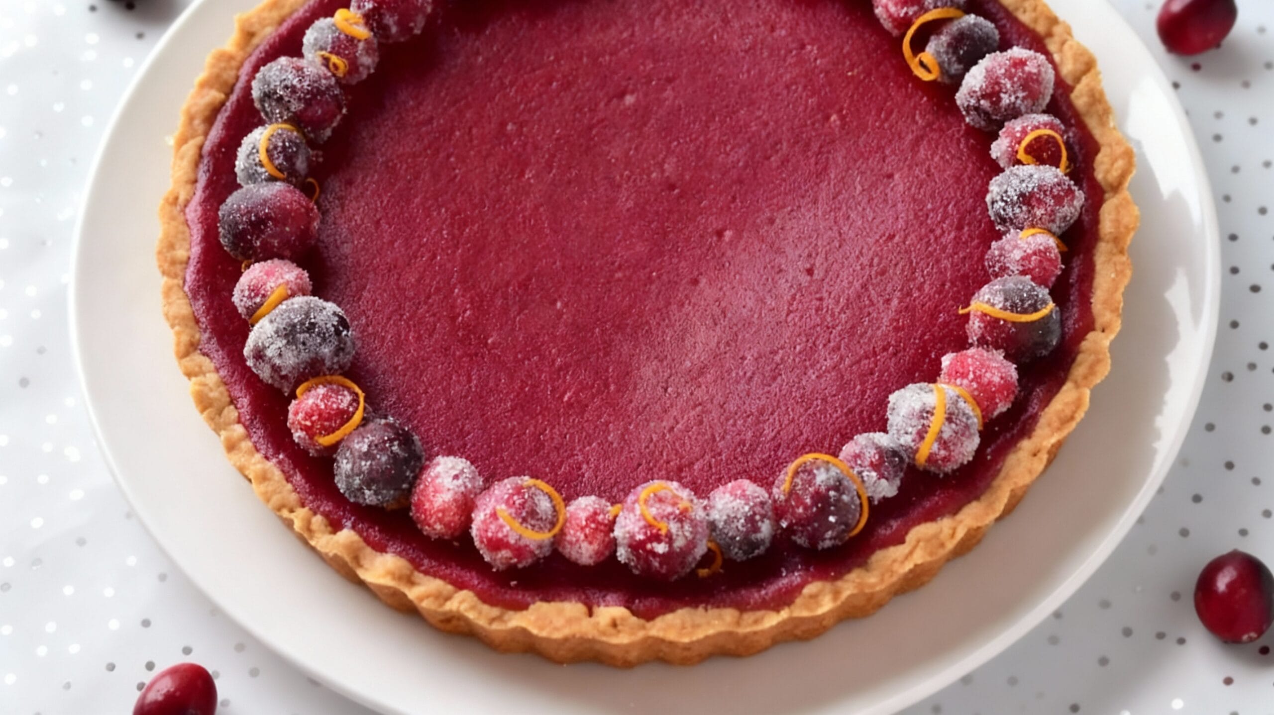 Irresistible Orange Cranberry Curd Tart