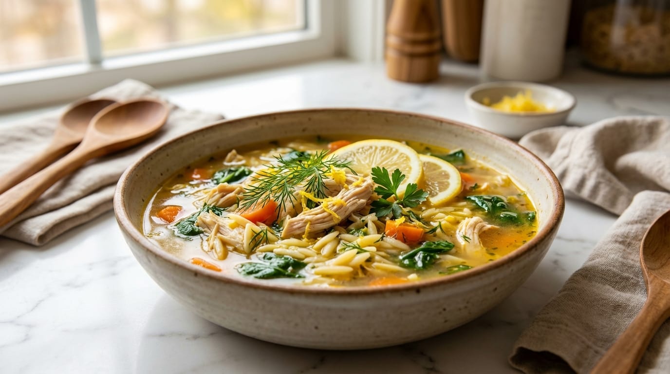 Lemon Chicken Orzo Soup - Featured Image