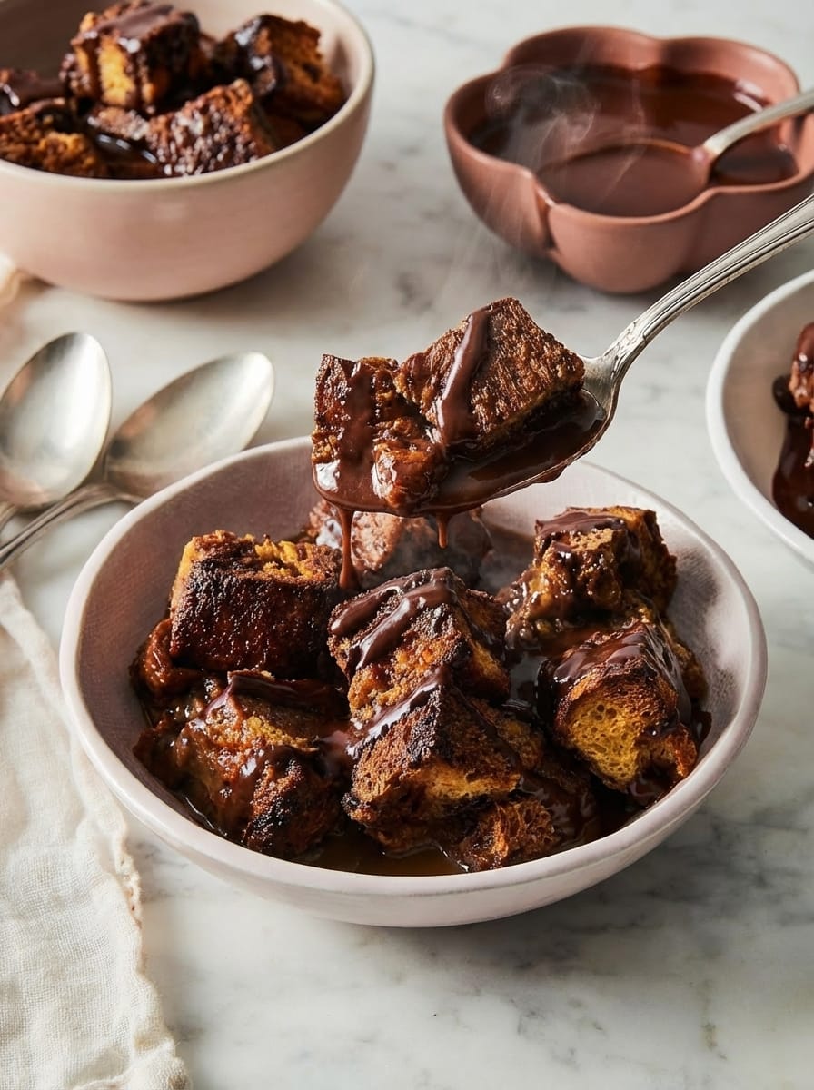 My Method for Hot Chocolate Bread Pudding