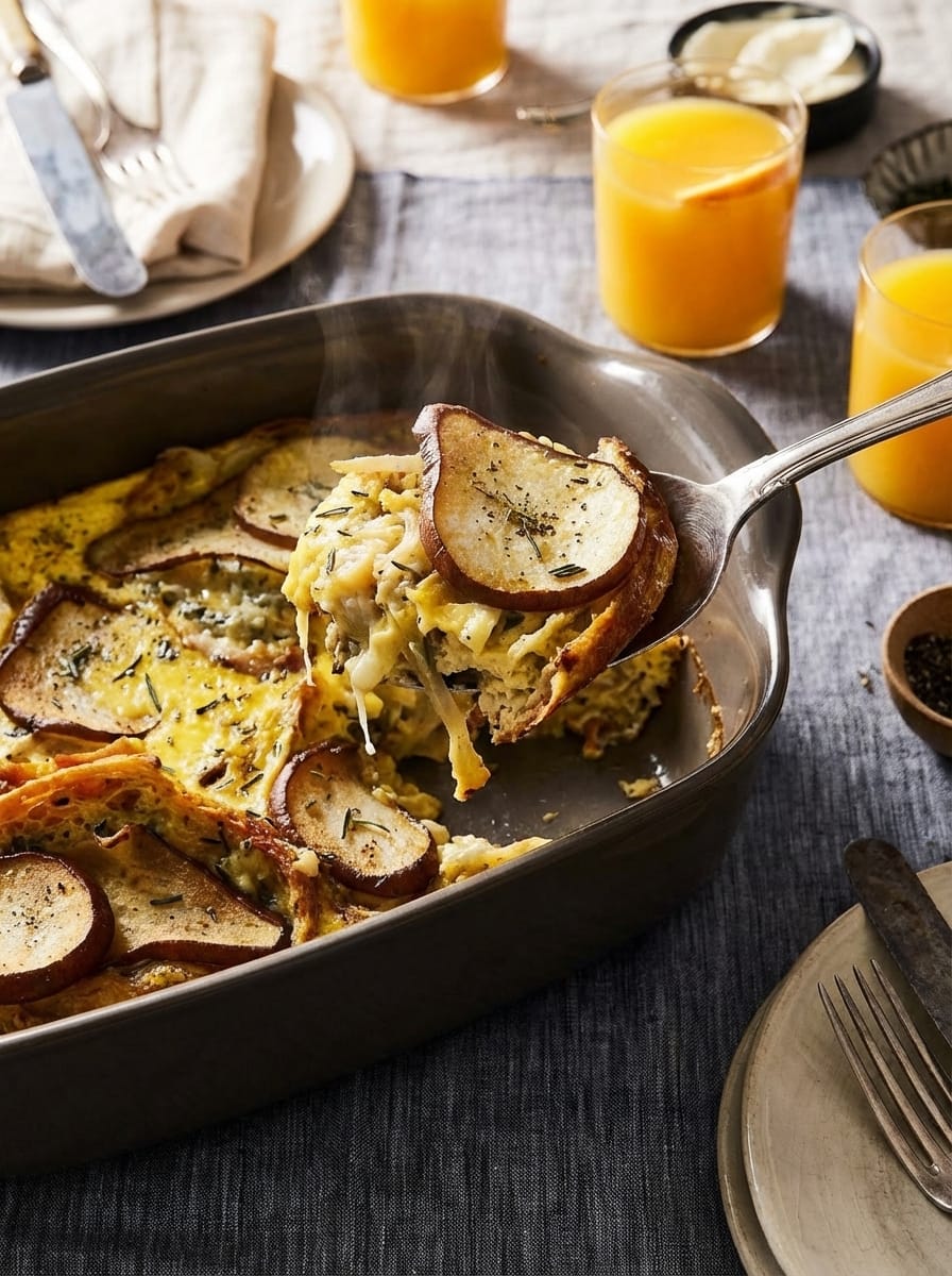 Cozy Pear and Fennel Strata Recipe My Method for Pear and Fennel Strata