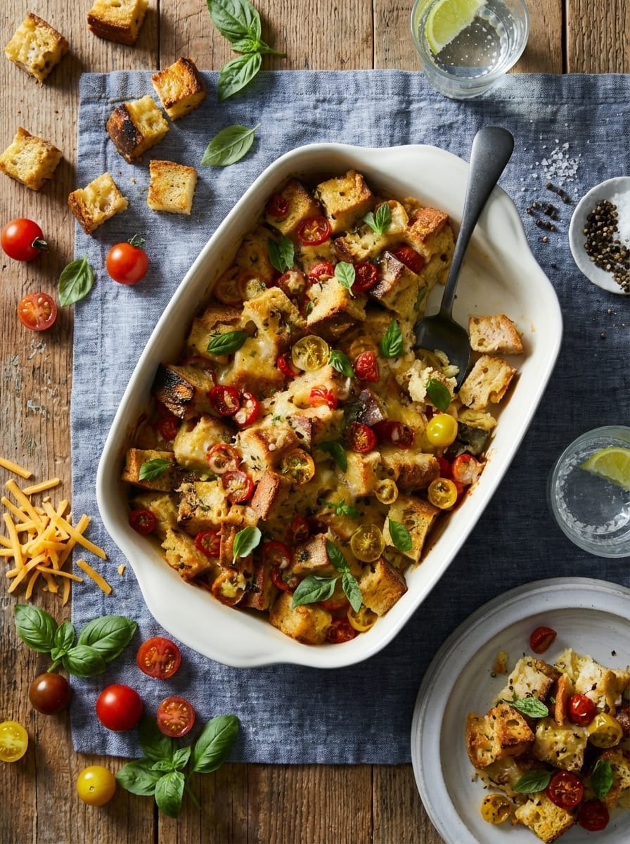 Zesty Tomato Cheddar Bread Pudding Recipe My Tomato Cheddar Bread Pudding Secrets