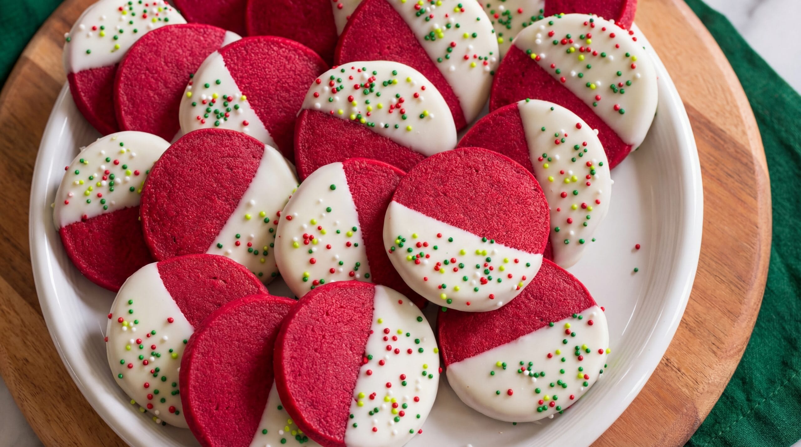 Red Velvet Shortbread Cookies Recipe - Featured Image