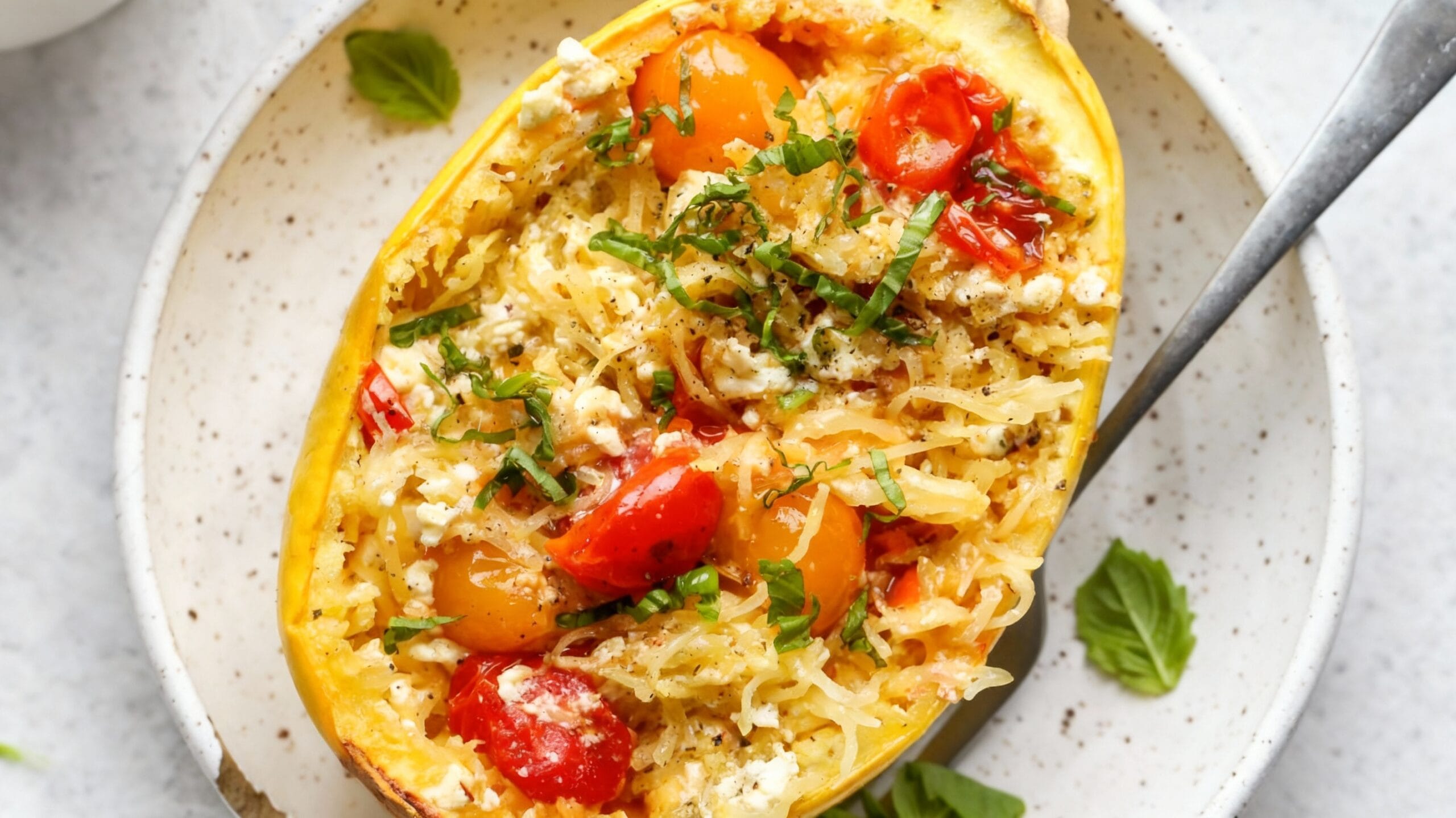 Savory Baked Feta Spaghetti Squash
