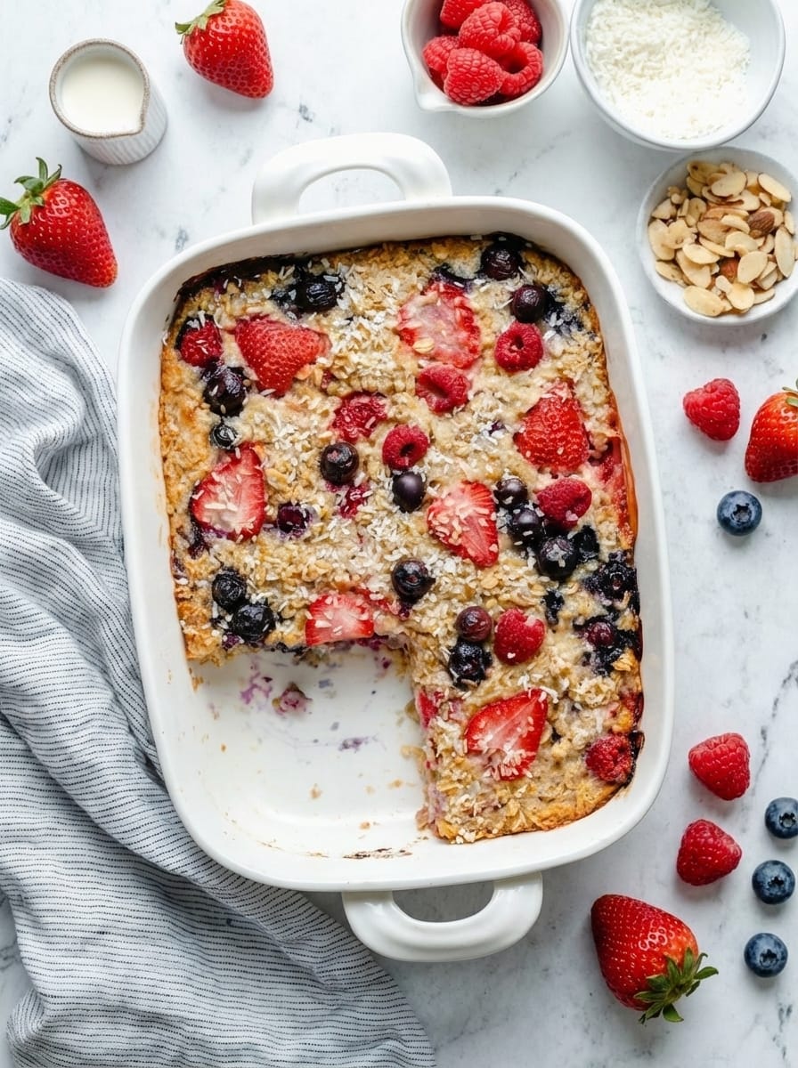 Triple Berries Baked Oatmeal Tips