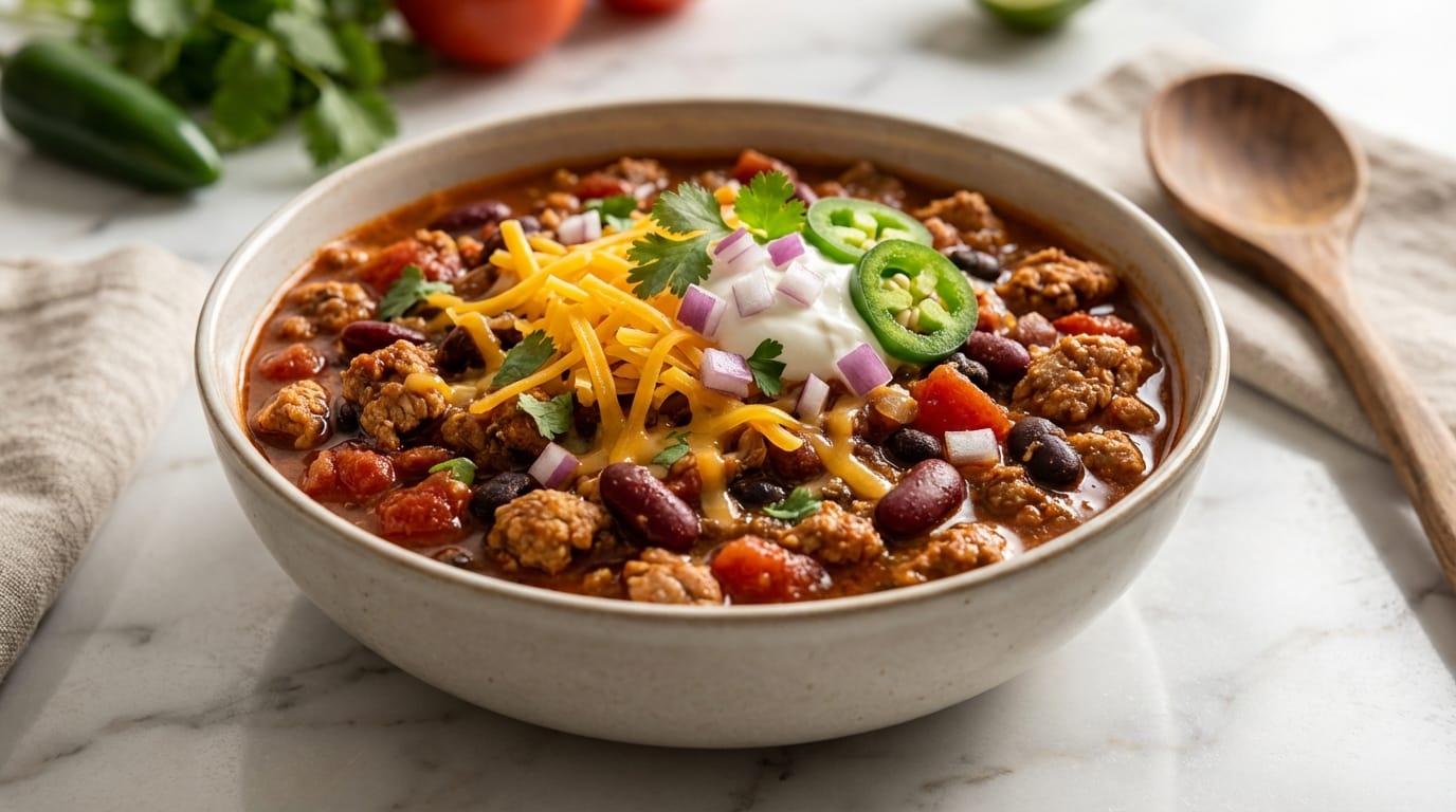 Turkey Chili Recipe - Featured Image