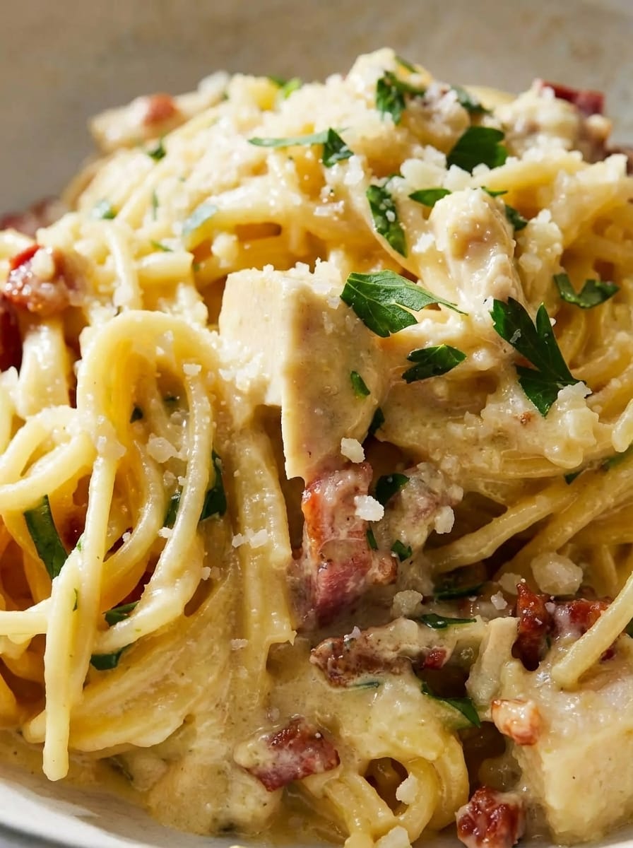 What Makes This Chicken Carbonara Pasta Bake a Keeper