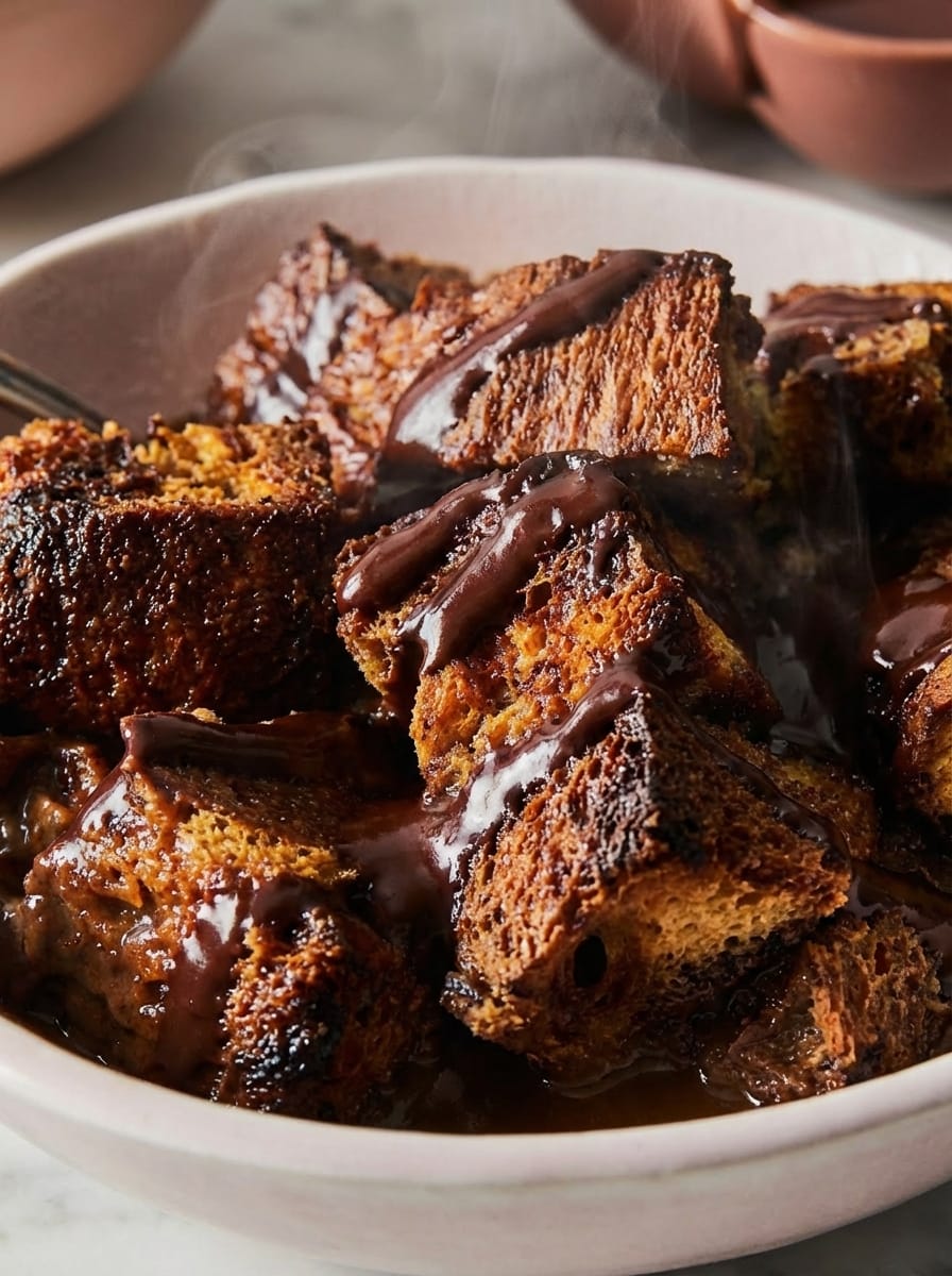 Why This Hot Chocolate Bread Pudding is a Winter Staple