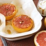 Caramelised pink grapefruit