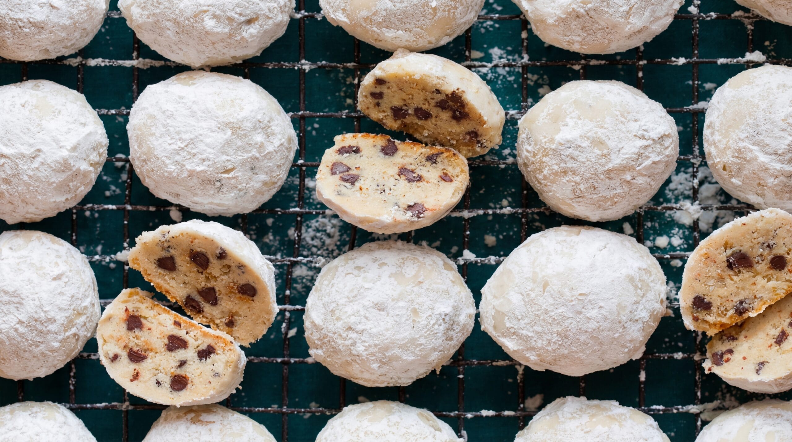 Chocolate Chip Snowball Cookies Recipe - Featured Image