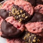 Chocolate Dipped Cranberry Cookies Recipe - Featured Image