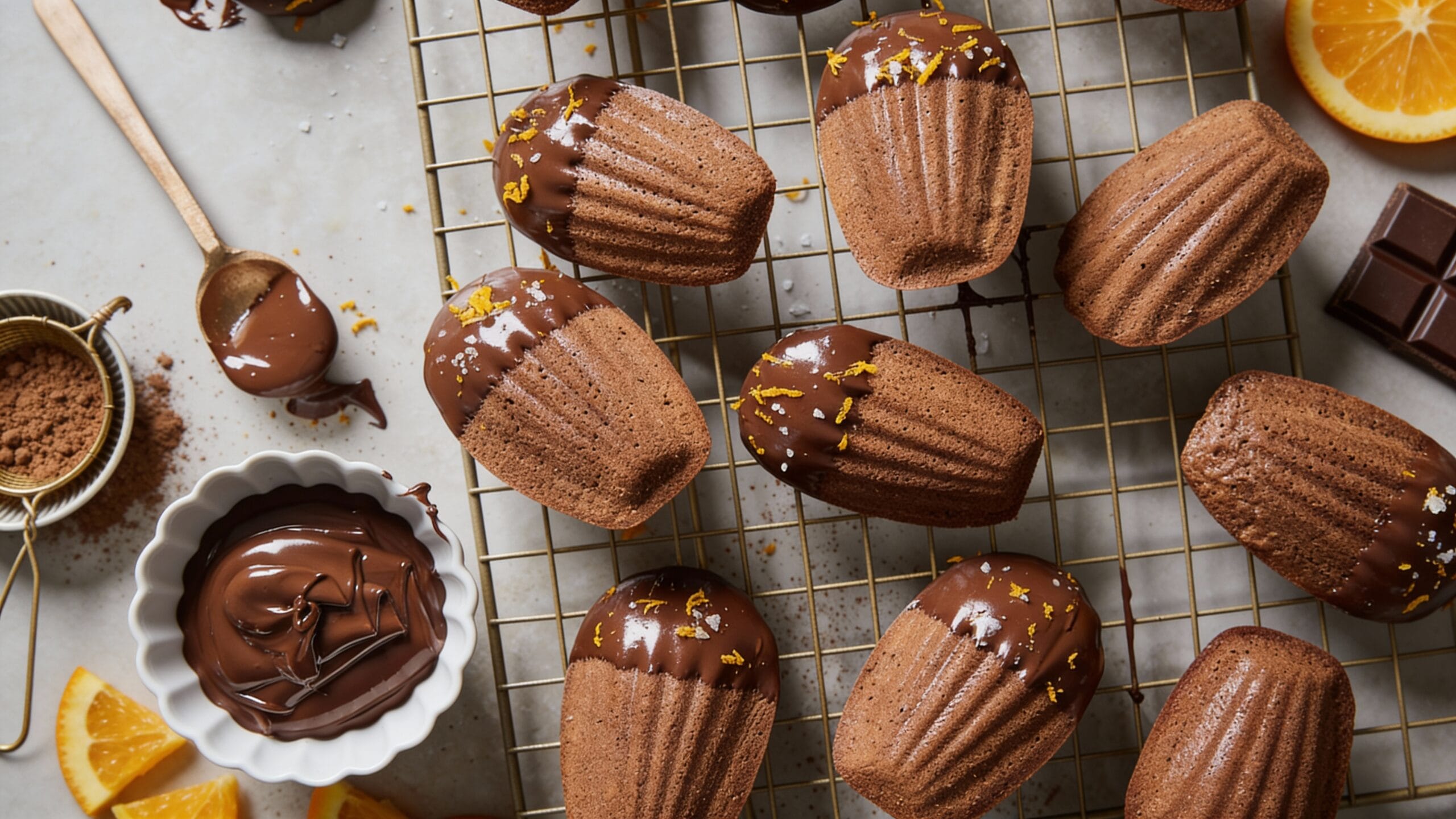 Chocolate Orange Madeleines