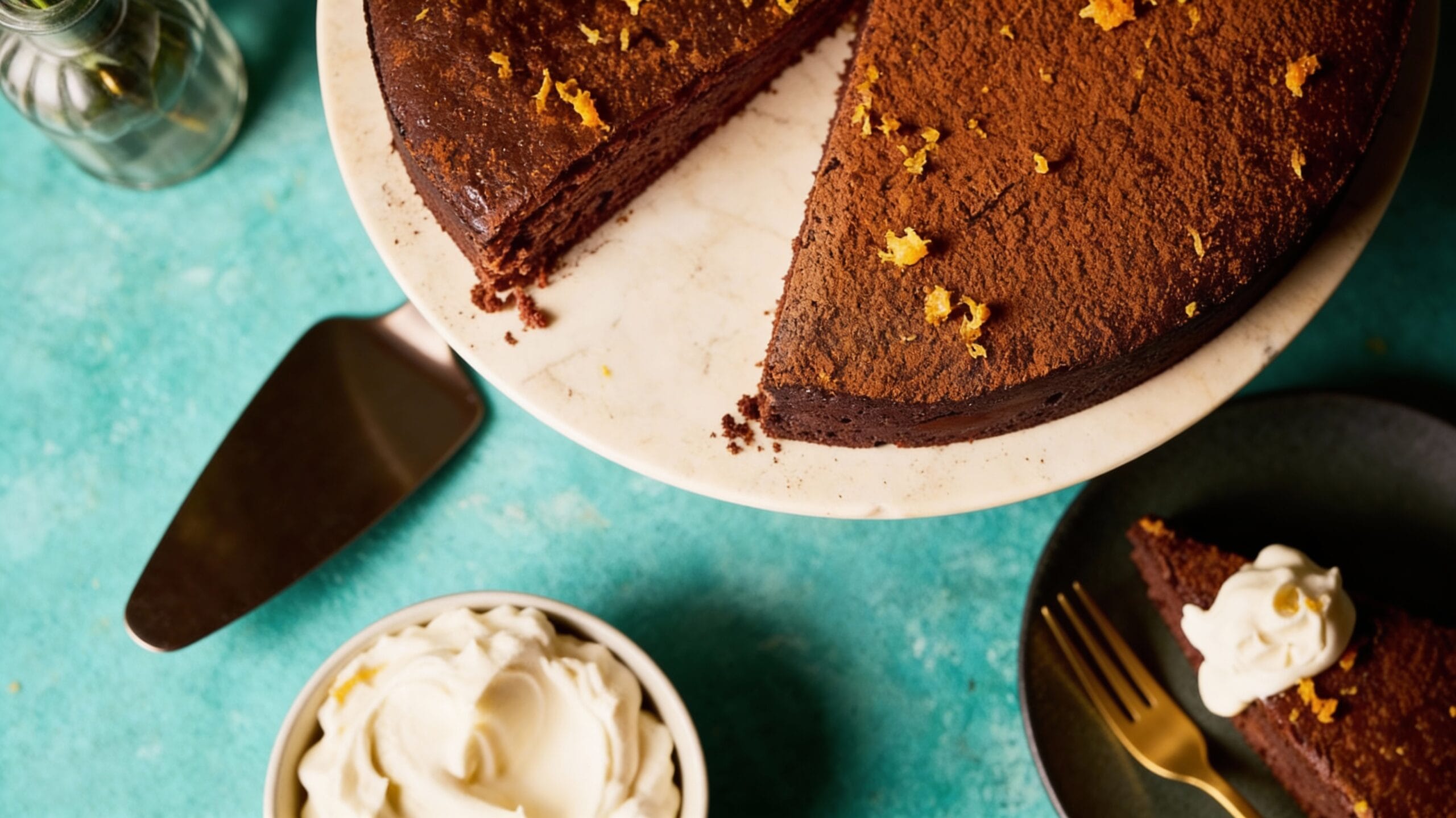 Chocolate clementine torte