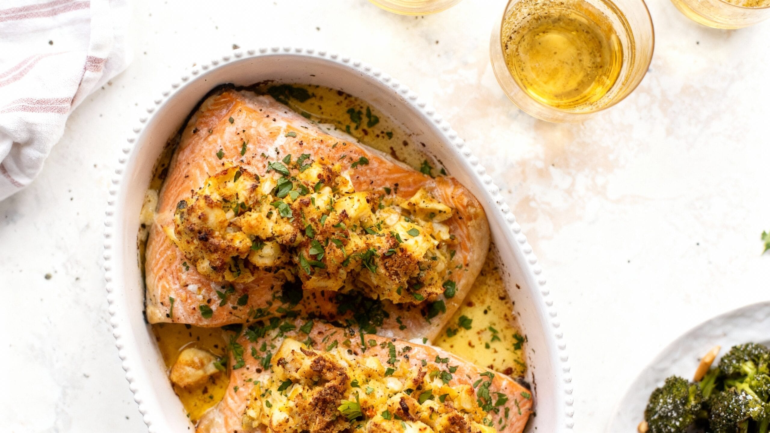 Crab Topped Salmon