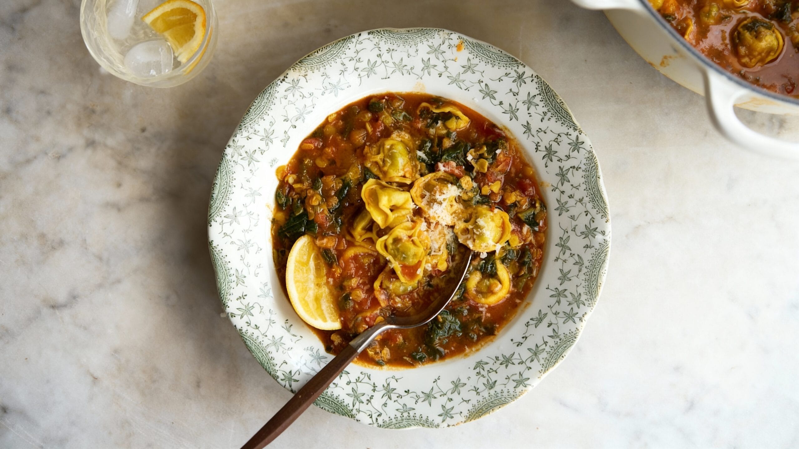 Curried Tomato Tortellini Soup