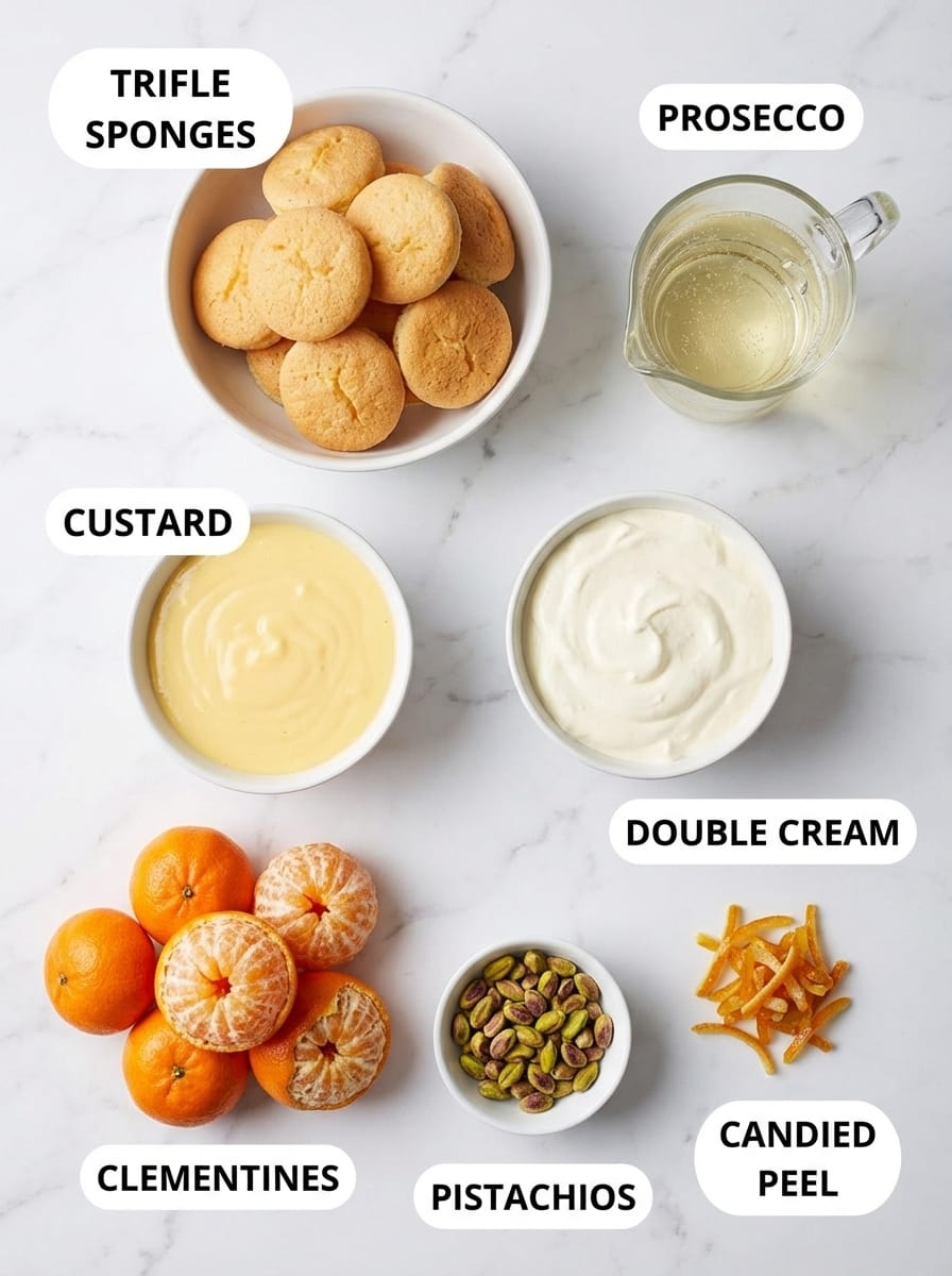 Everything You Need for Perfect Clementine and prosecco trifle