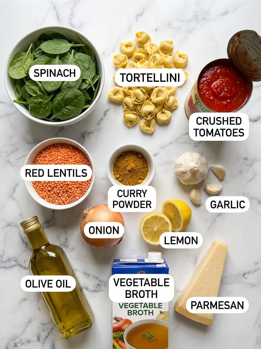 Everything You Need for Perfect Curried Tomato Tortellini Soup