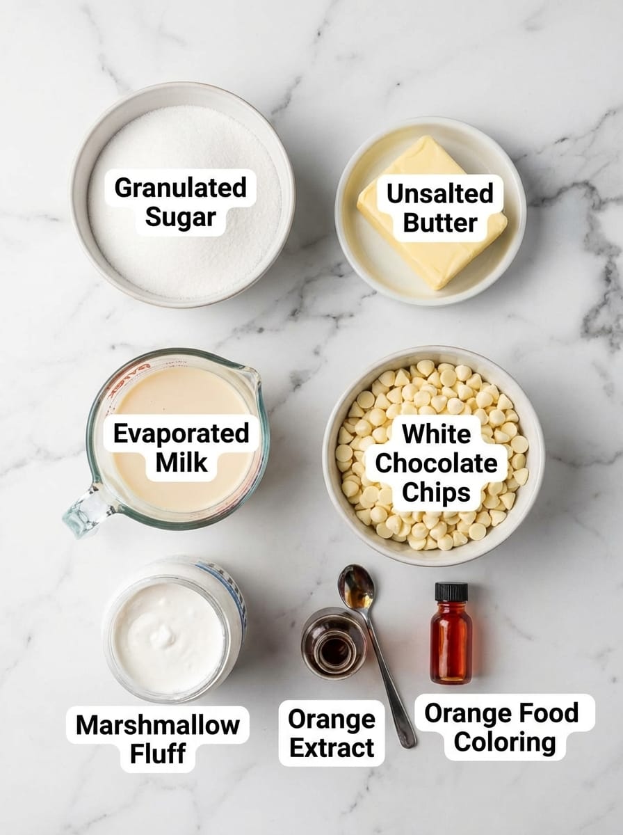 Everything You Need for Perfect Orange Creamsicle Fudge