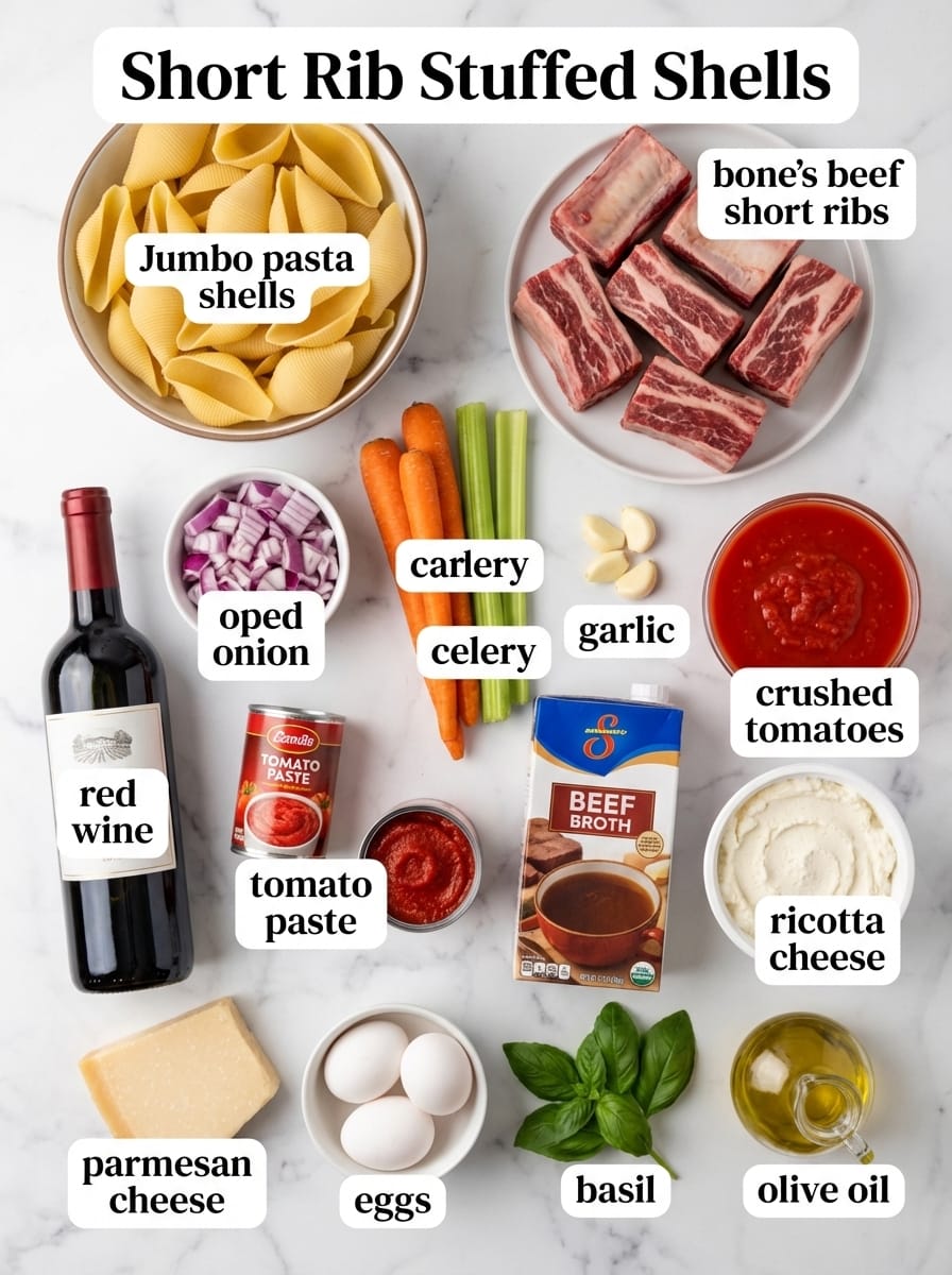 Everything You Need for Perfect Short Rib Stuffed Shells