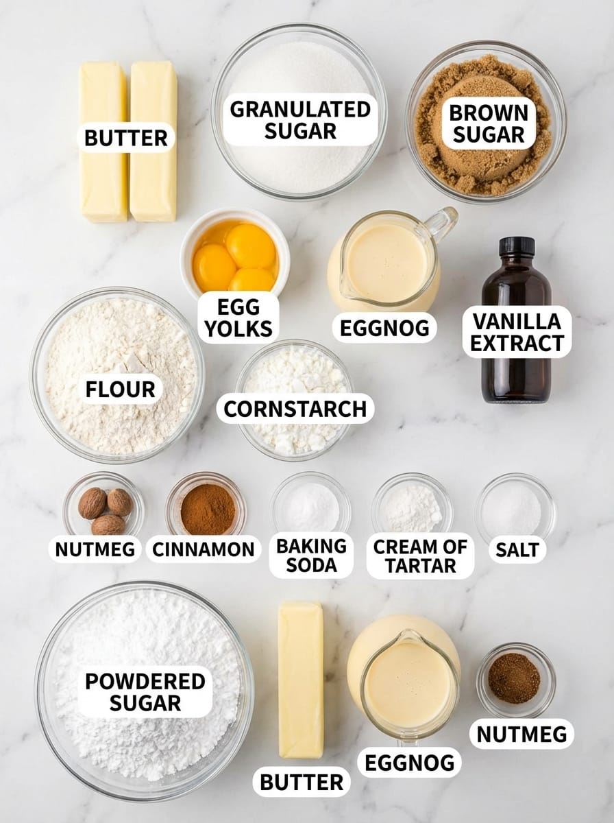 Everything You Need for These Eggnog Cookies