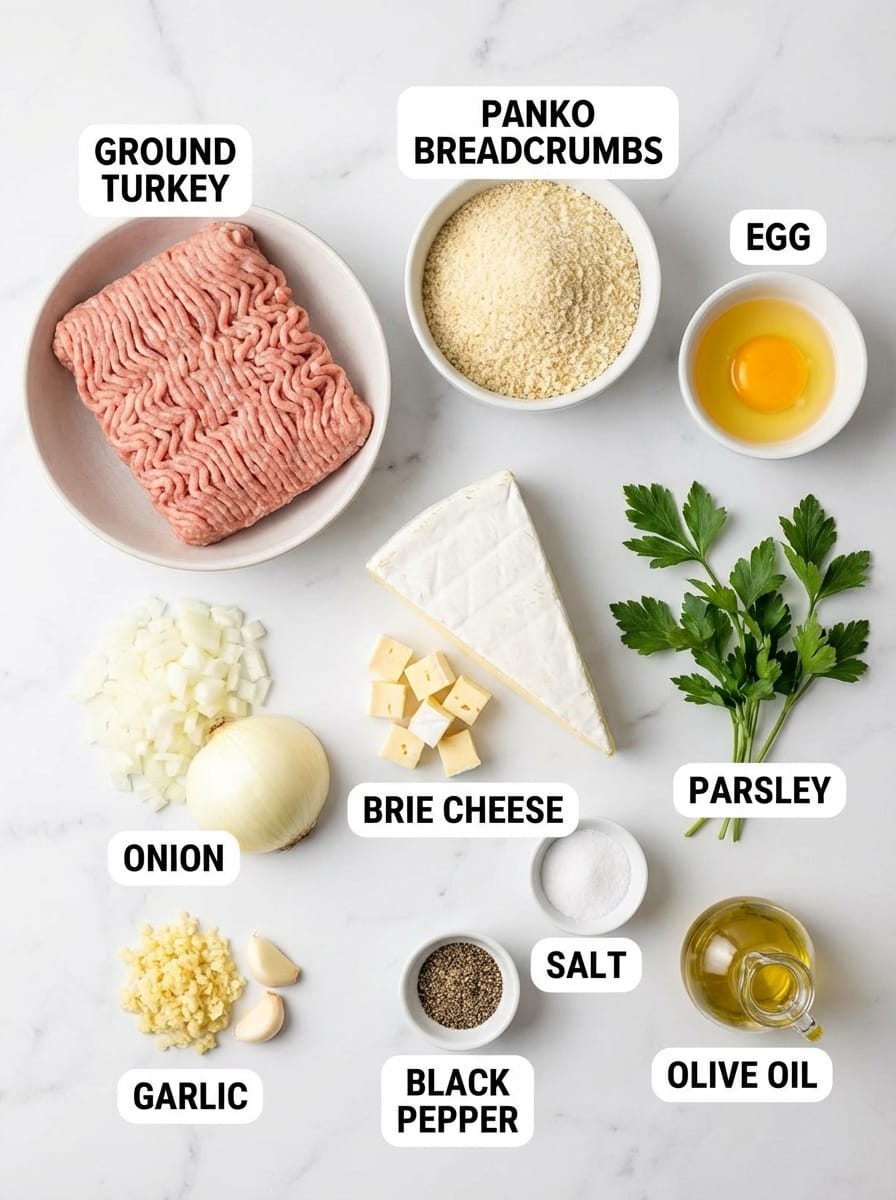 Gathering Your Cheese Stuffed Meatballs Ingredients