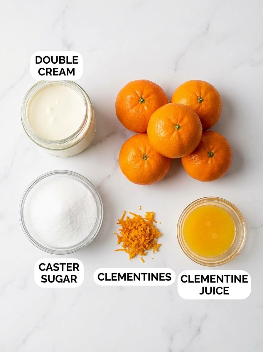 Gathering Your Clementine posset Ingredients