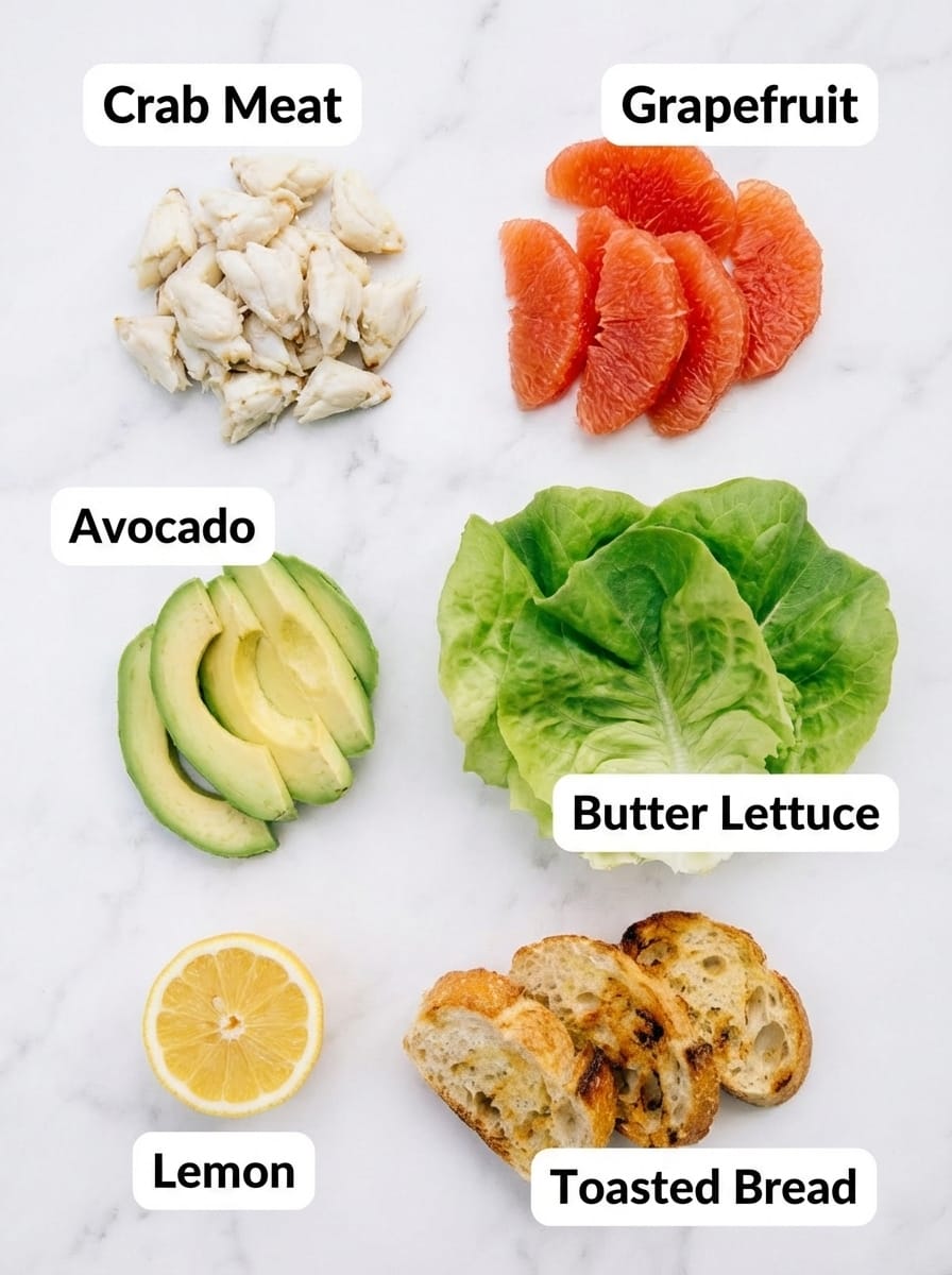 Gathering Your Crab grapefruit salad Ingredients