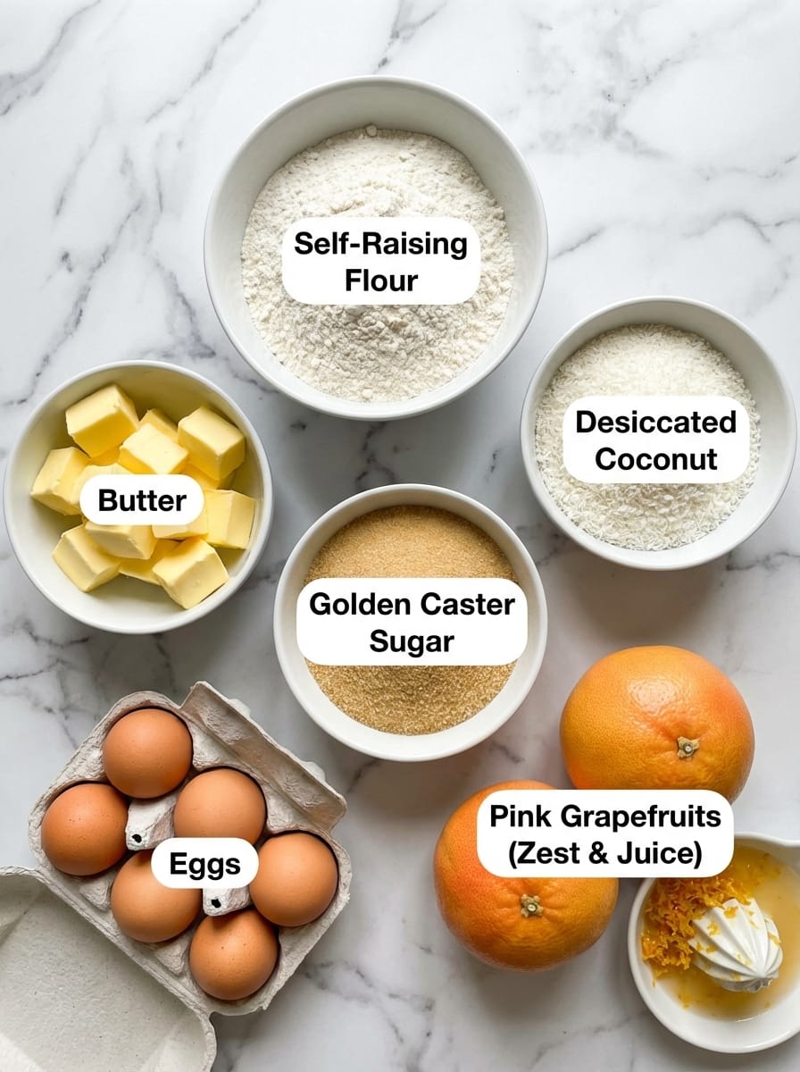 Gathering Your Pink Grapefruit Slices Ingredients