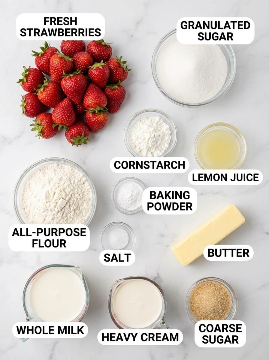 Hearty Strawberry Cobbler Recipe Gathering Your Strawberry Cobbler Ingredients