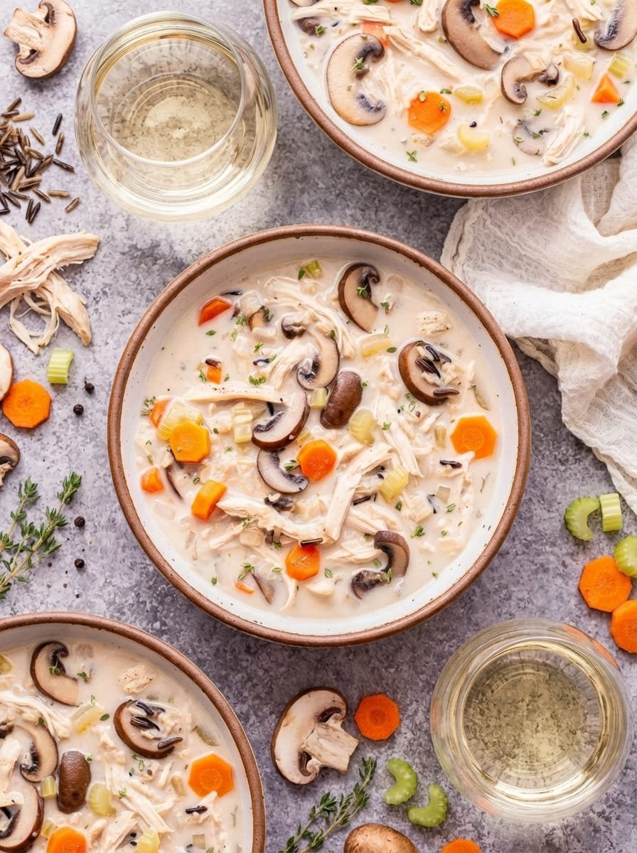 How I Like to Serve This Chicken and Wild Rice Soup