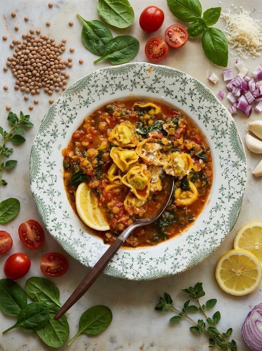 How I Like to Serve This Tomato Tortellini Soup