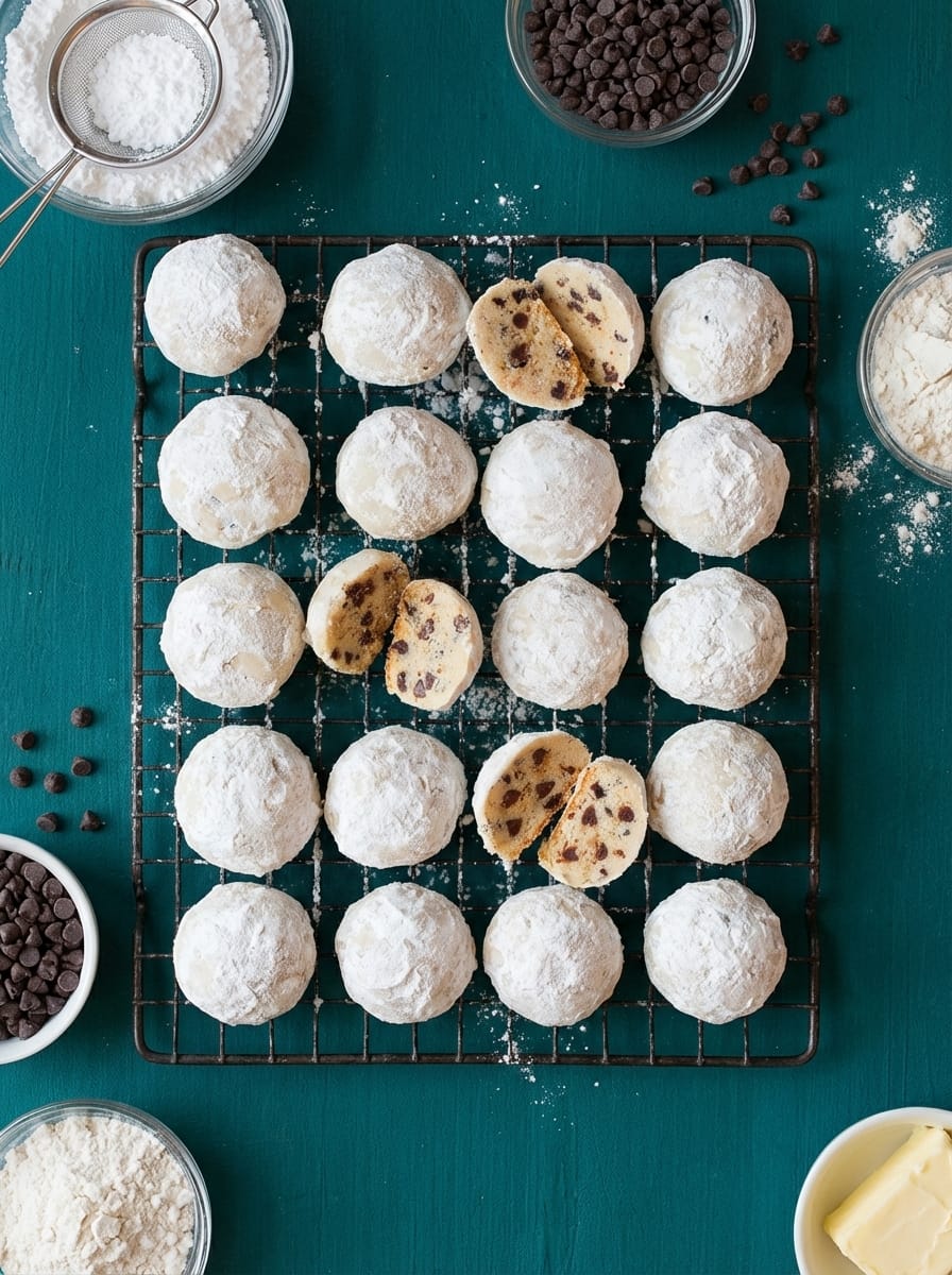 How to Serve This Chocolate Chip Snowball Cookies