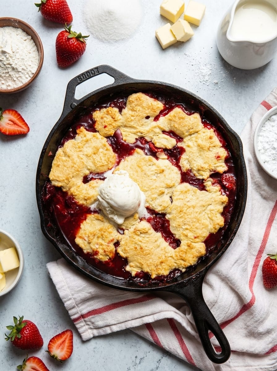 Hearty Strawberry Cobbler Recipe How to Serve This Strawberry Cobbler
