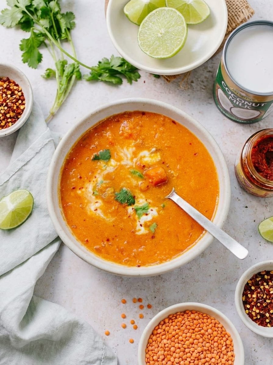 How to Serve This Thai Coconut Red Lentil Soup