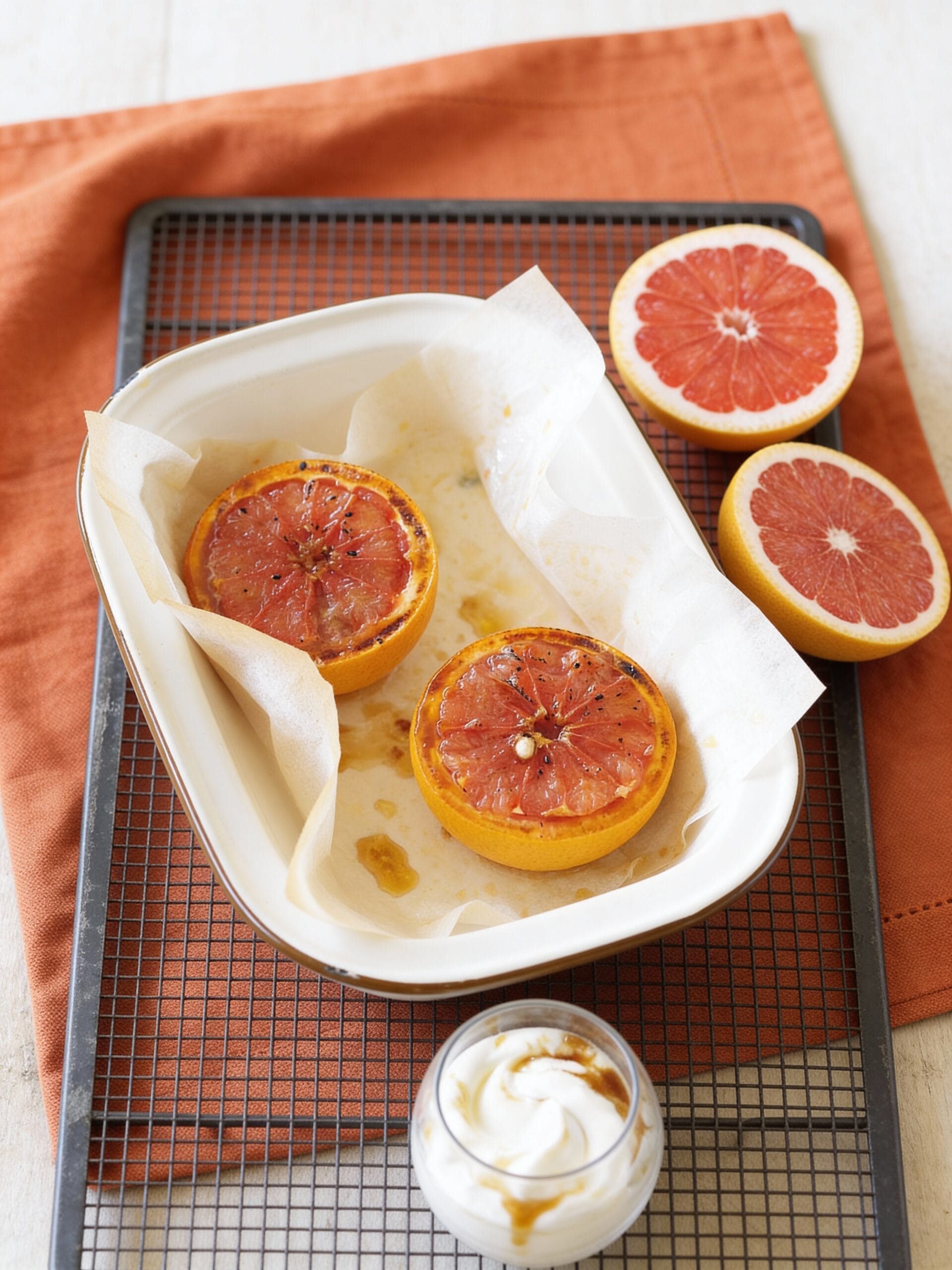 My Method for Perfect Caramelised pink grapefruit