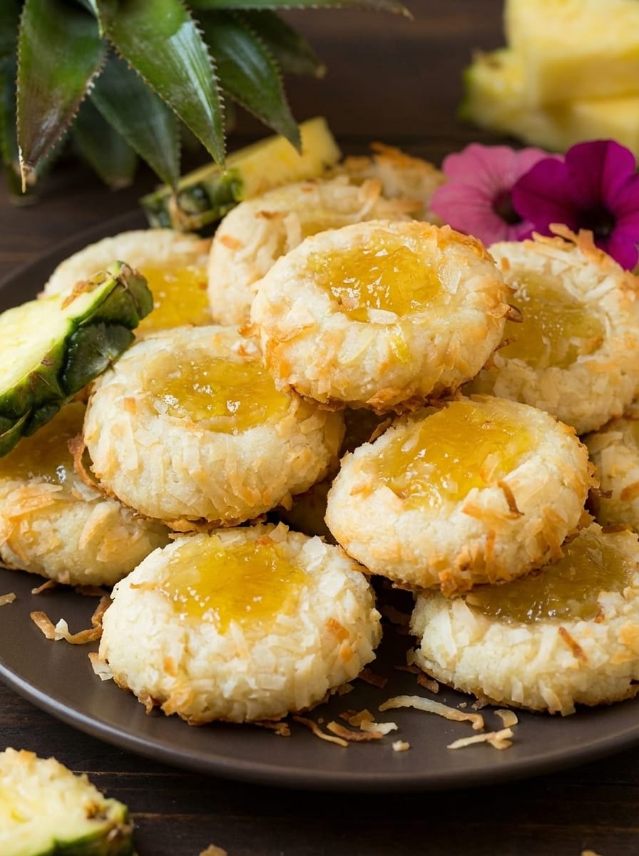 My Method for Pineapple Coconut Thumbprint Cookies