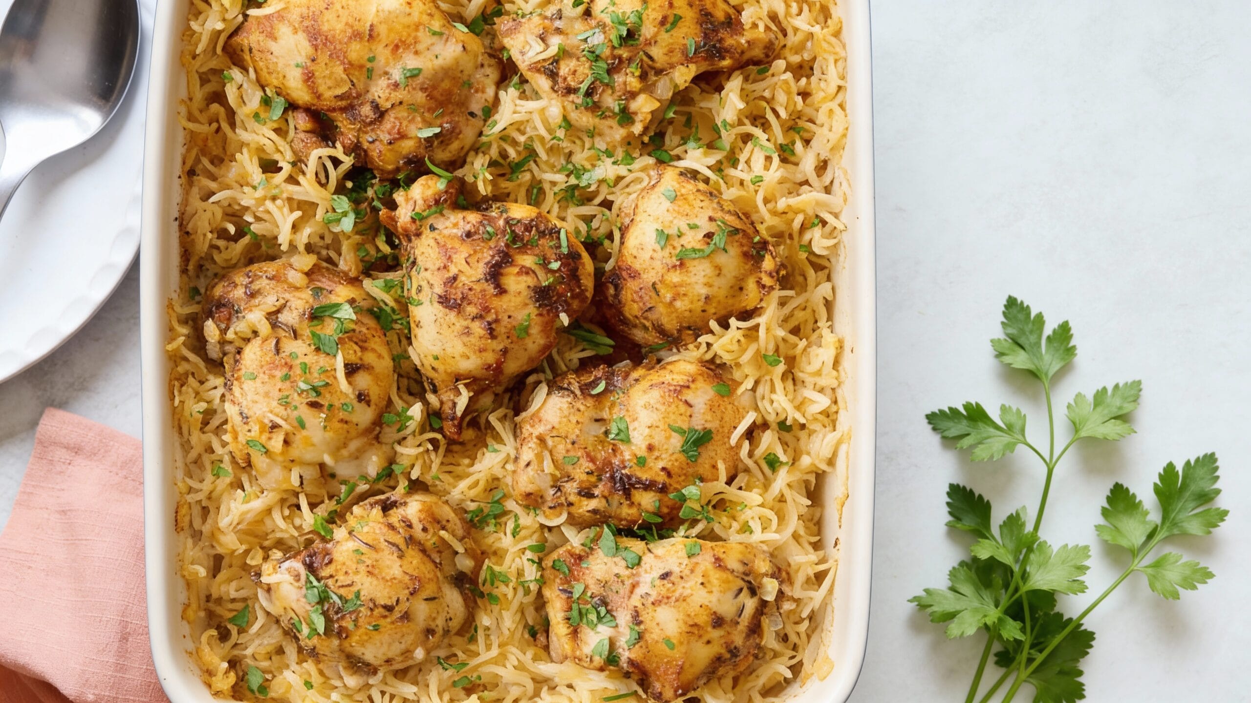 Oven Baked Rice Chicken