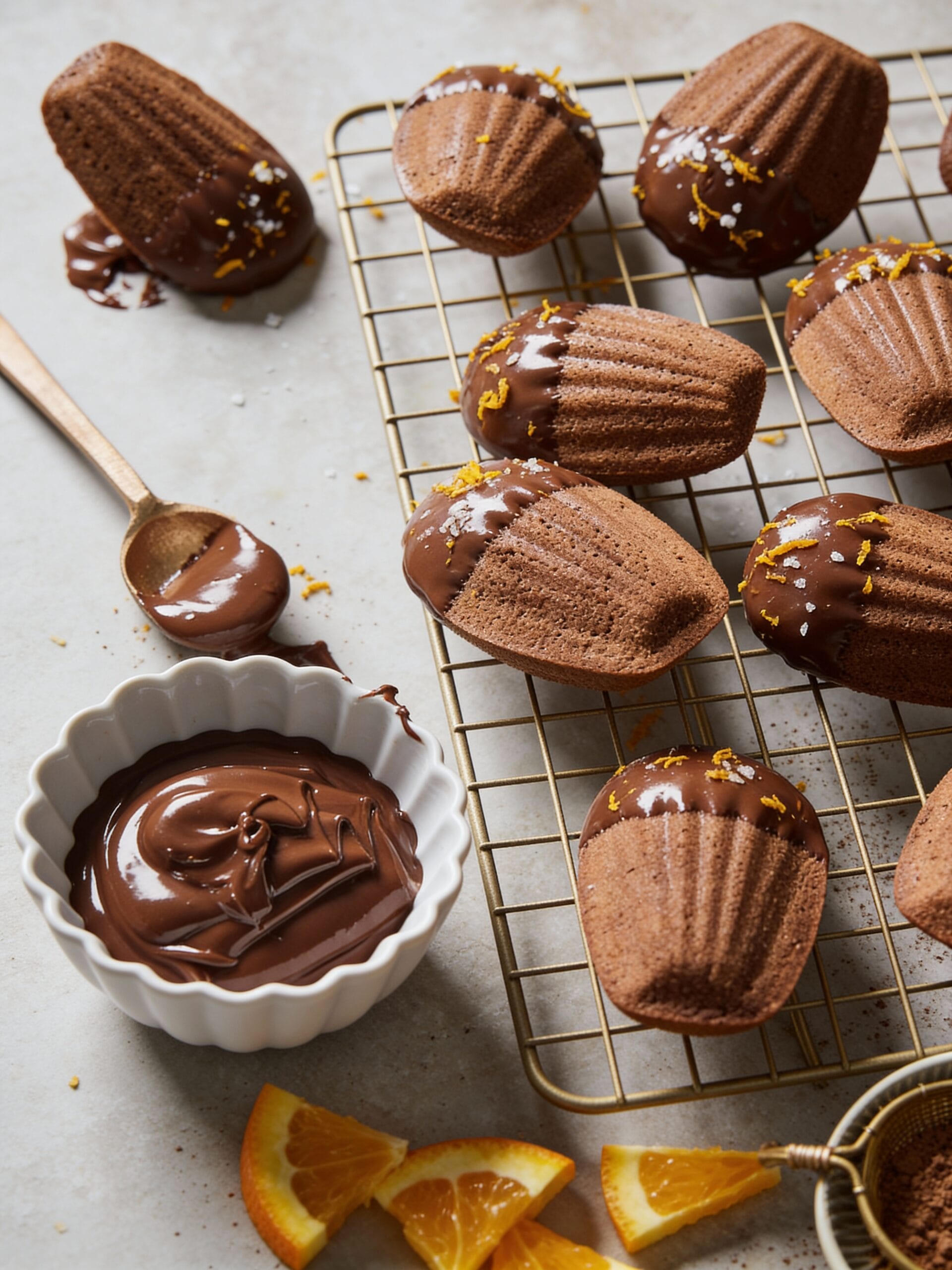 Step-by-Step Chocolate Orange Madeleines Instructions