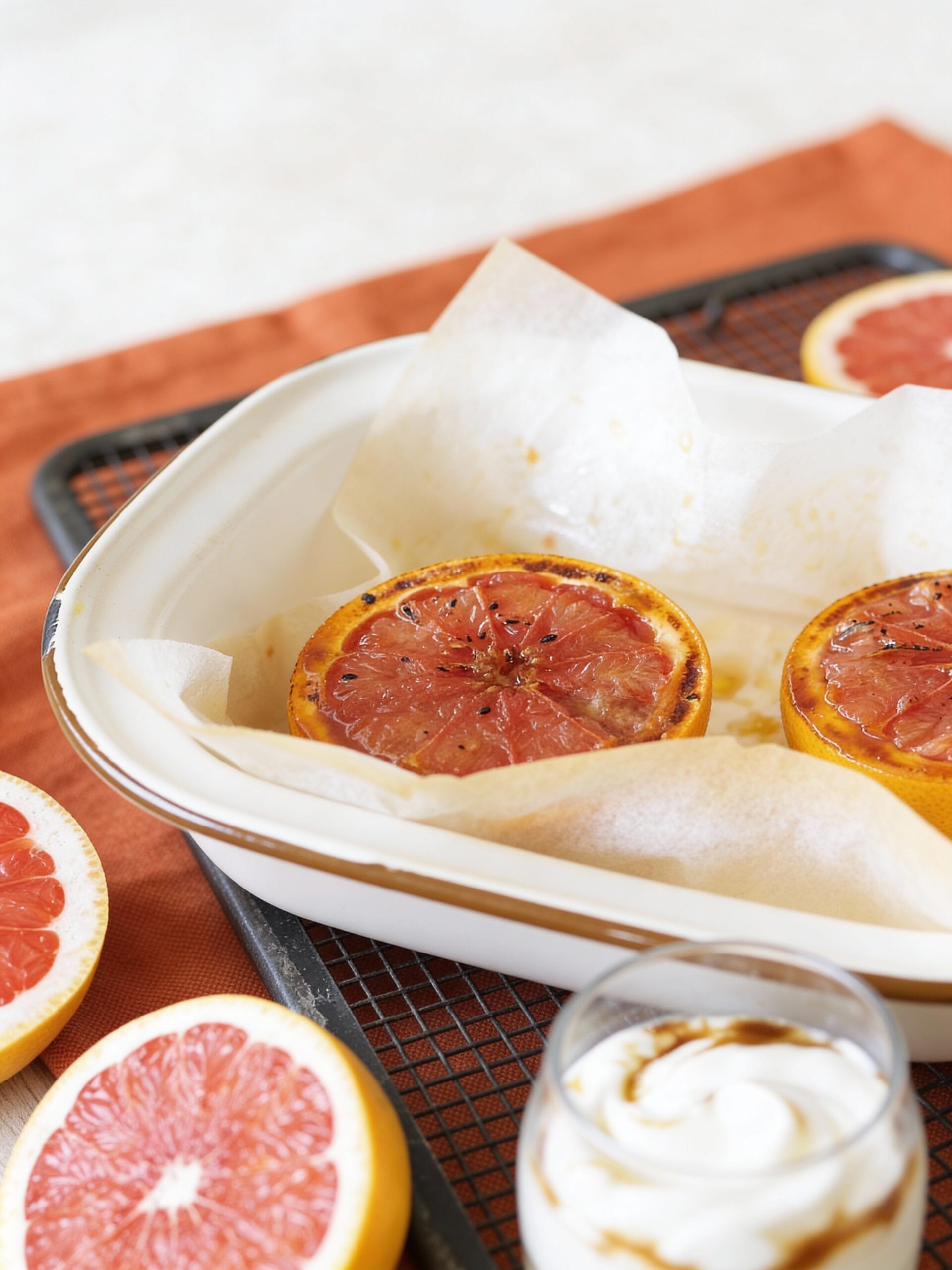 The Secret to Perfect Caramelised pink grapefruit