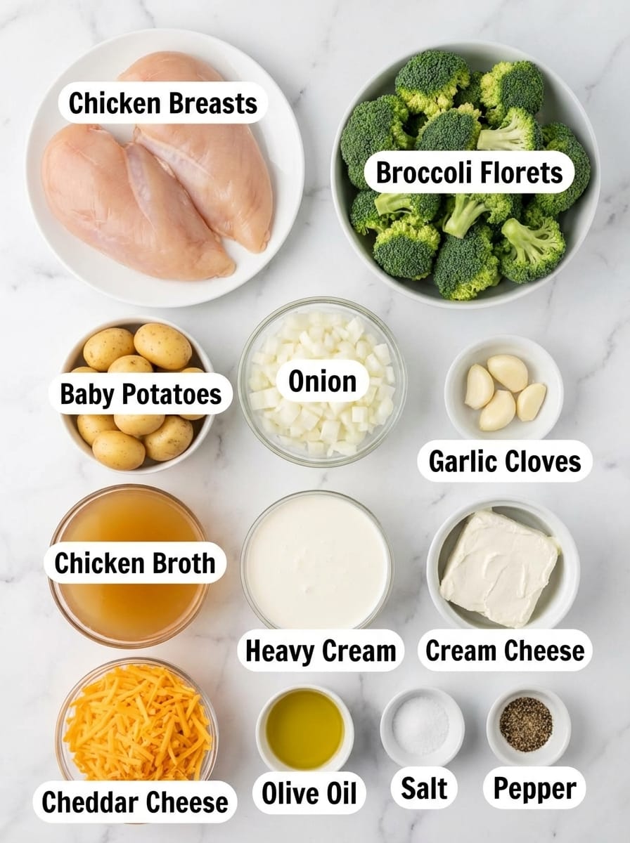 Hearty loaded broccoli chicken soup Recipe What You'll Need for Loaded Broccoli Chicken Soup