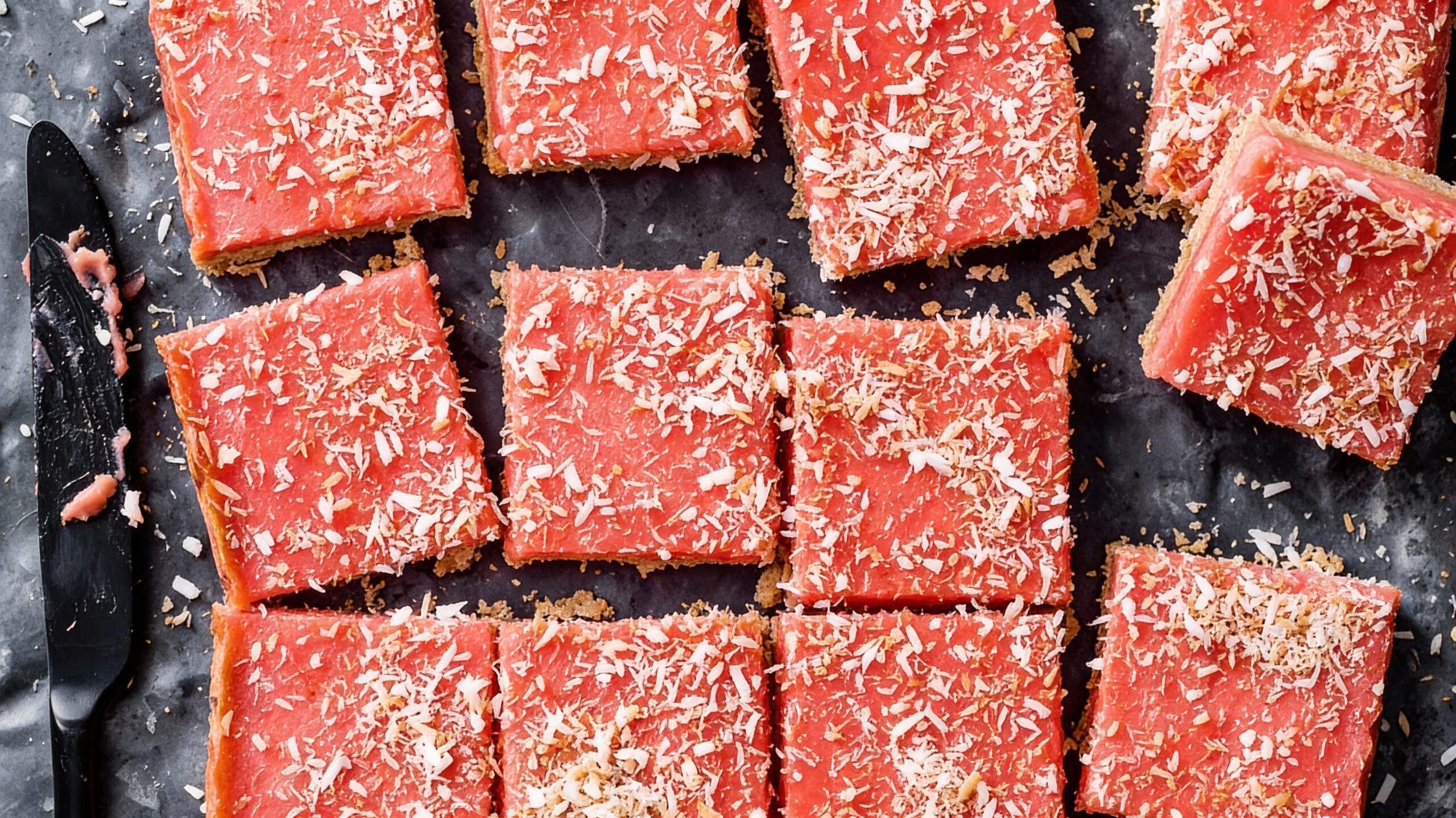 pink grapefruit slices