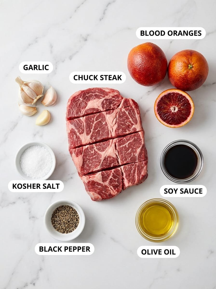 Quick Grilled Blood Orange Chuck Steak Recipe Gathering Your Grilled Blood Orange Chuck Steak Ingredients