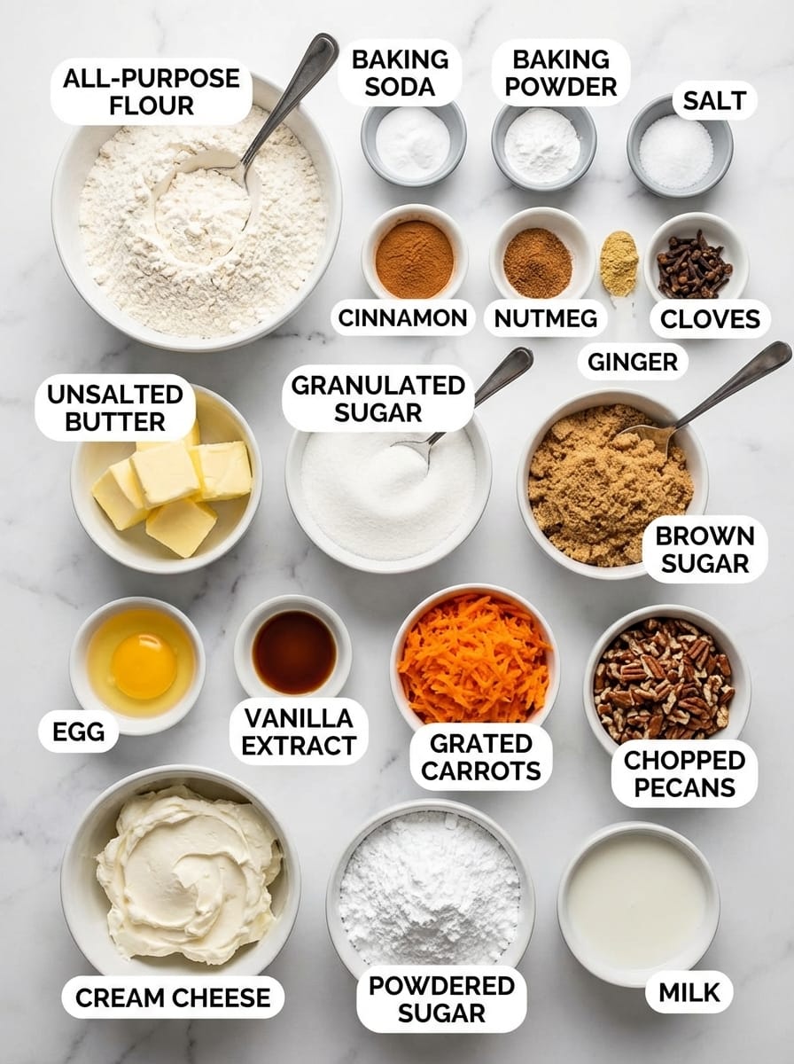 Hearty Carrot Cake Cookies Recipe Ingredients You'll Need for Carrot Cake Cookies