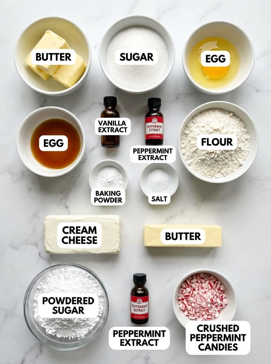 Ingredients You'll Need for Peppermint Sugar Cookies