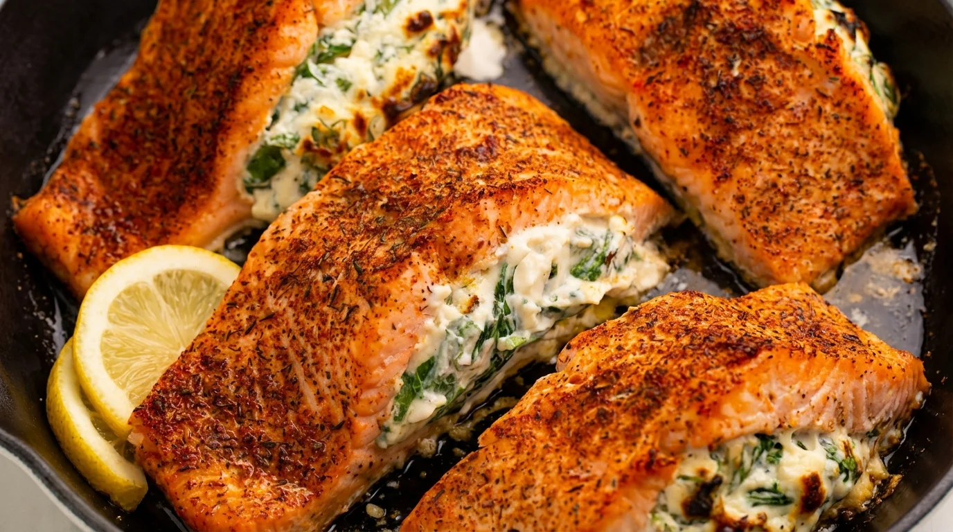 Baked Stuffed Salmon