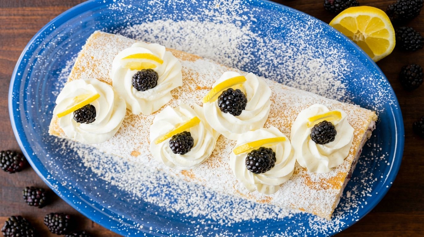 Blackberry Lemon Cake Roll