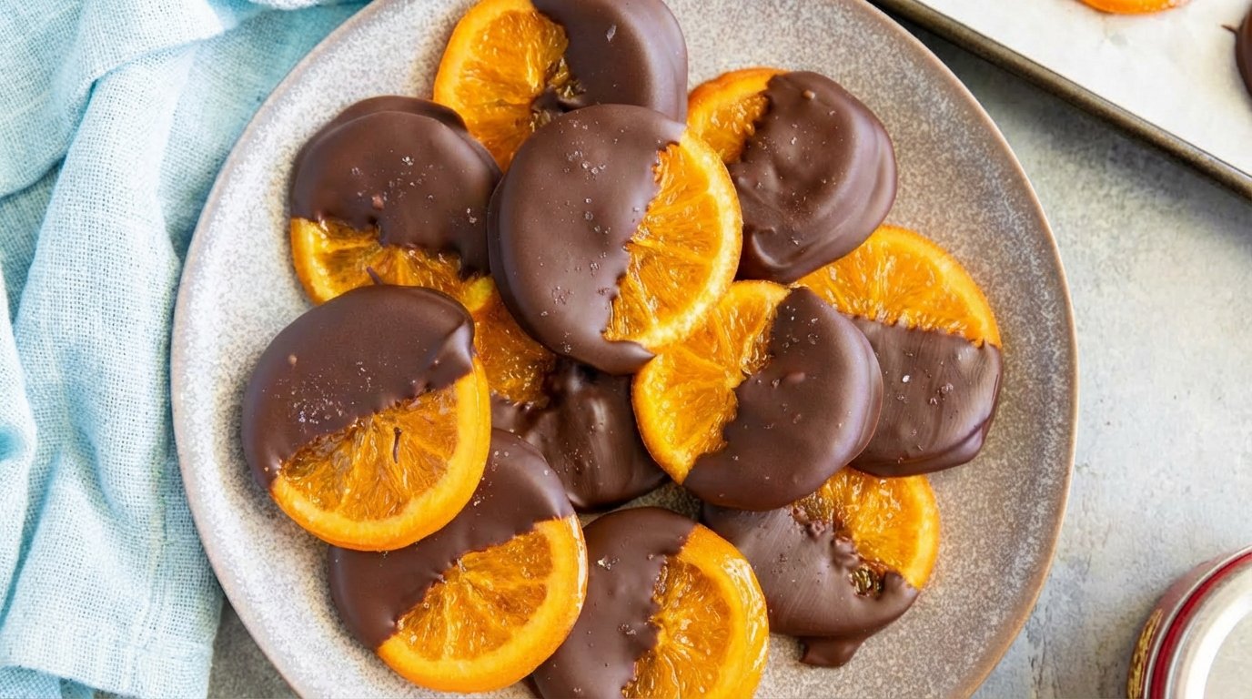 Candied Orange Slices Dipped In Chocolate