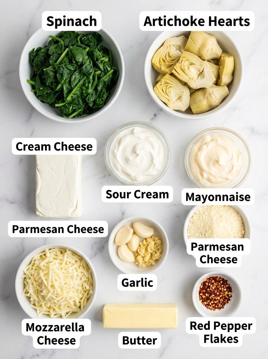 Everything You Need for Hot Spinach Artichoke Dip